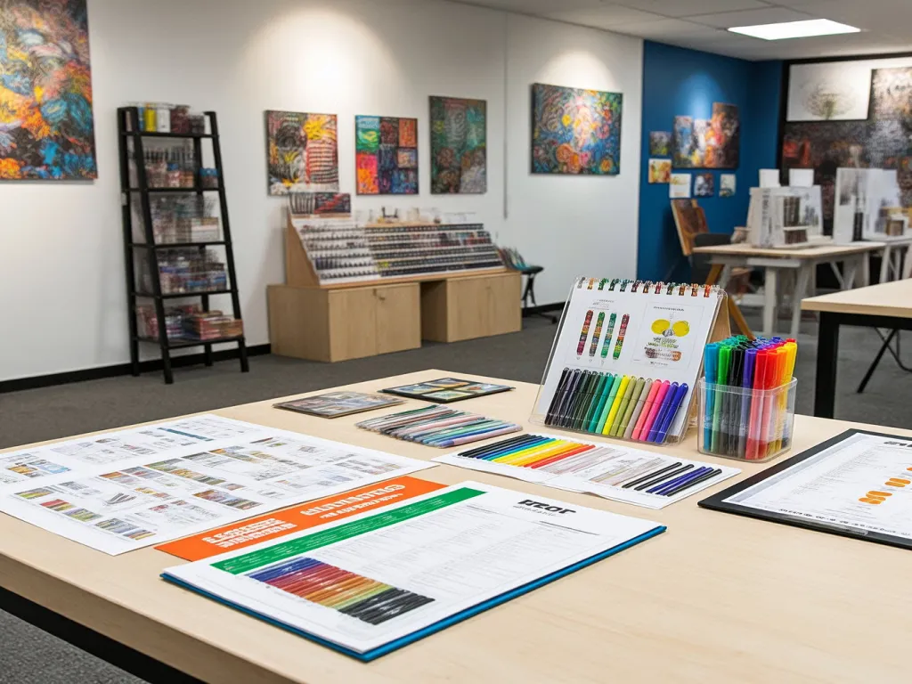 A display of pens and markers in a store