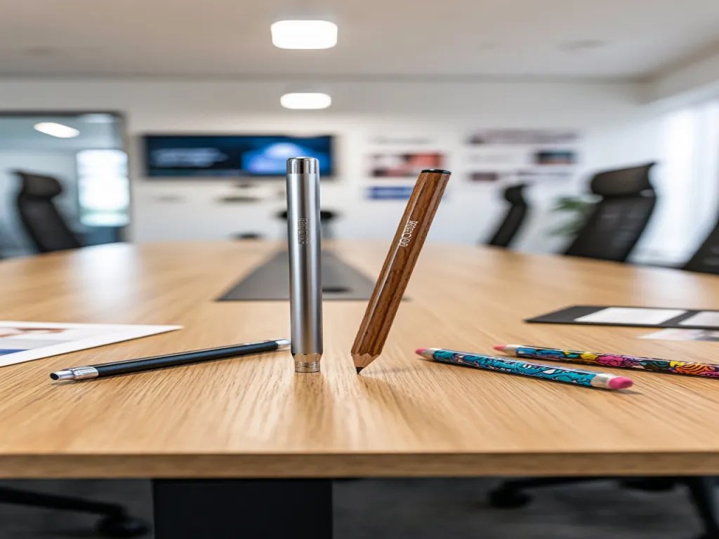 Mechanical pencils on a meeting table