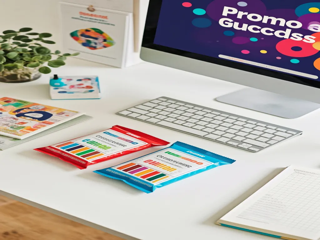 Custom 4 pack crayons for wholesale on a desk