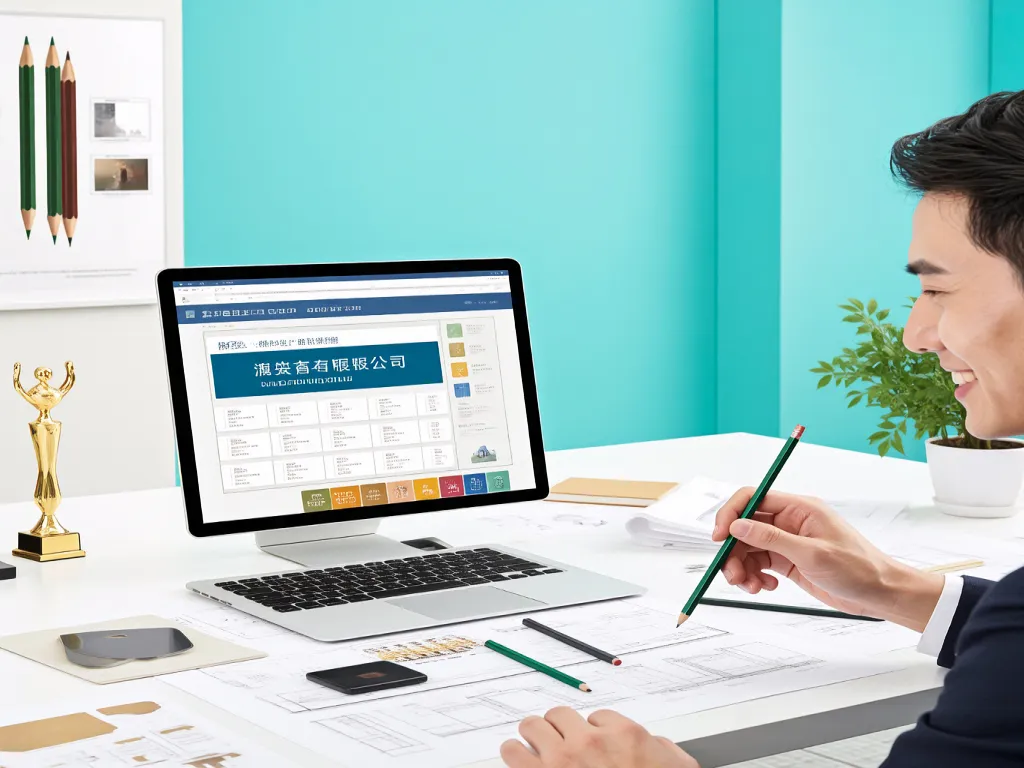 A person browsing a pencil wholesale company website