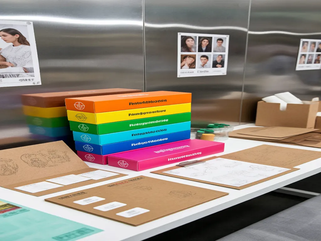 Stacked 4 pack crayon boxes on a display table