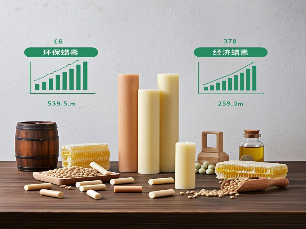 Eco-friendly and economy crayon packs with growth charts in the background