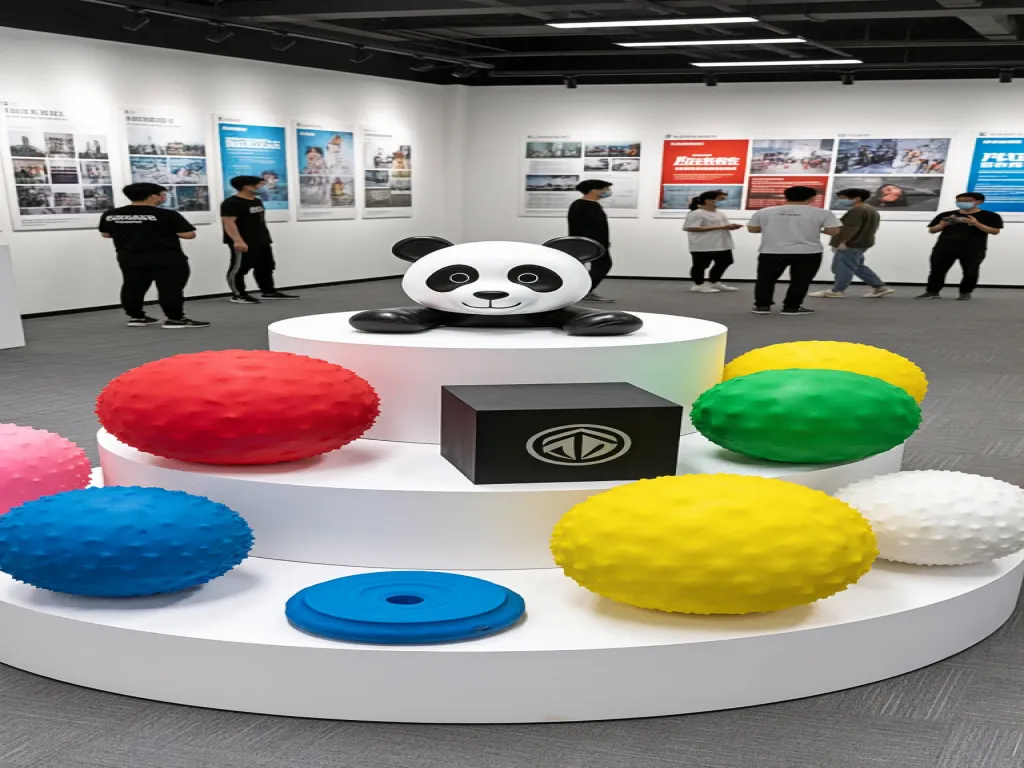 Anti stress balls in various colors on display